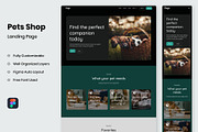 Pets Shop - Landing Page Template, a Landing Page Template by RPWDS (Thumbnail 1 of 3)