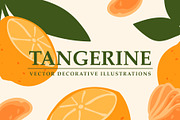 Vector Tangerine Illustrations, a Food Illustration by UoaHH (Thumbnail 1 of 3)