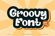 Groze Bigs - Groovy Font, a Sans Serif Font by QR Design Studio (Thumbnail 2 of 6)