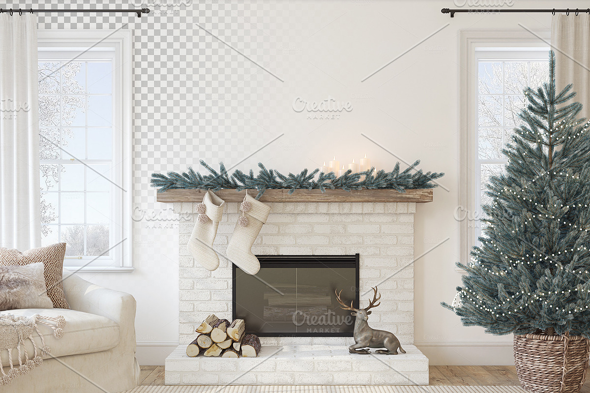 CHRISTMAS TIME Wall&Frame Mockups, a Household Mockup by MyHomeMockups (Photo 9 of 12)