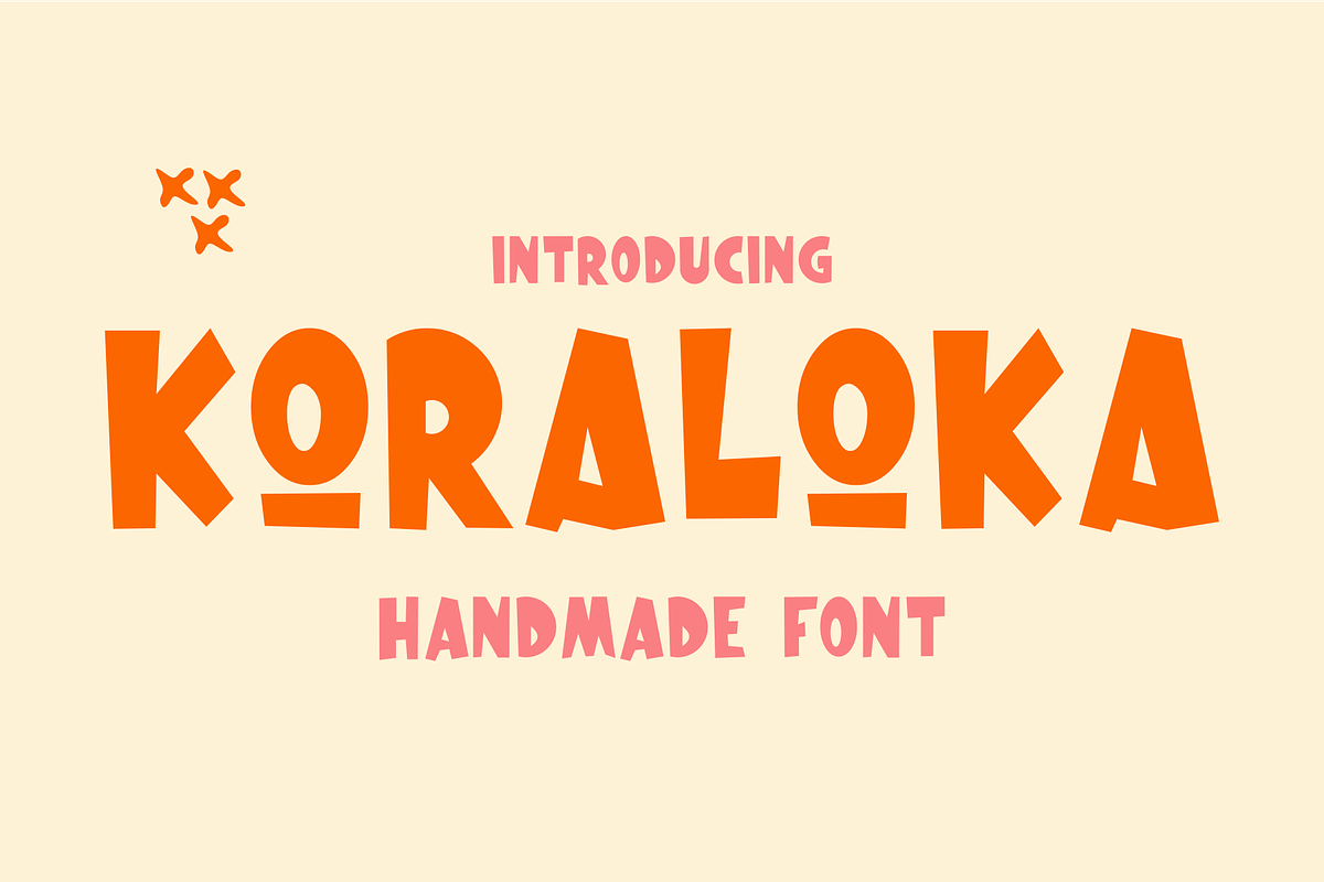 KORALOKA -Handmade Dispaly Font, a Sans Serif Font by Vroz Studio (Photo 1 of 6)