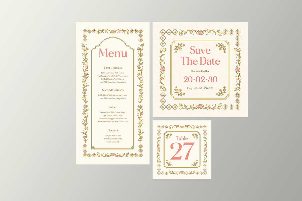 Timeless Grace Wedding Suite, a Card Template by Neermana (Photo 4 of 4)