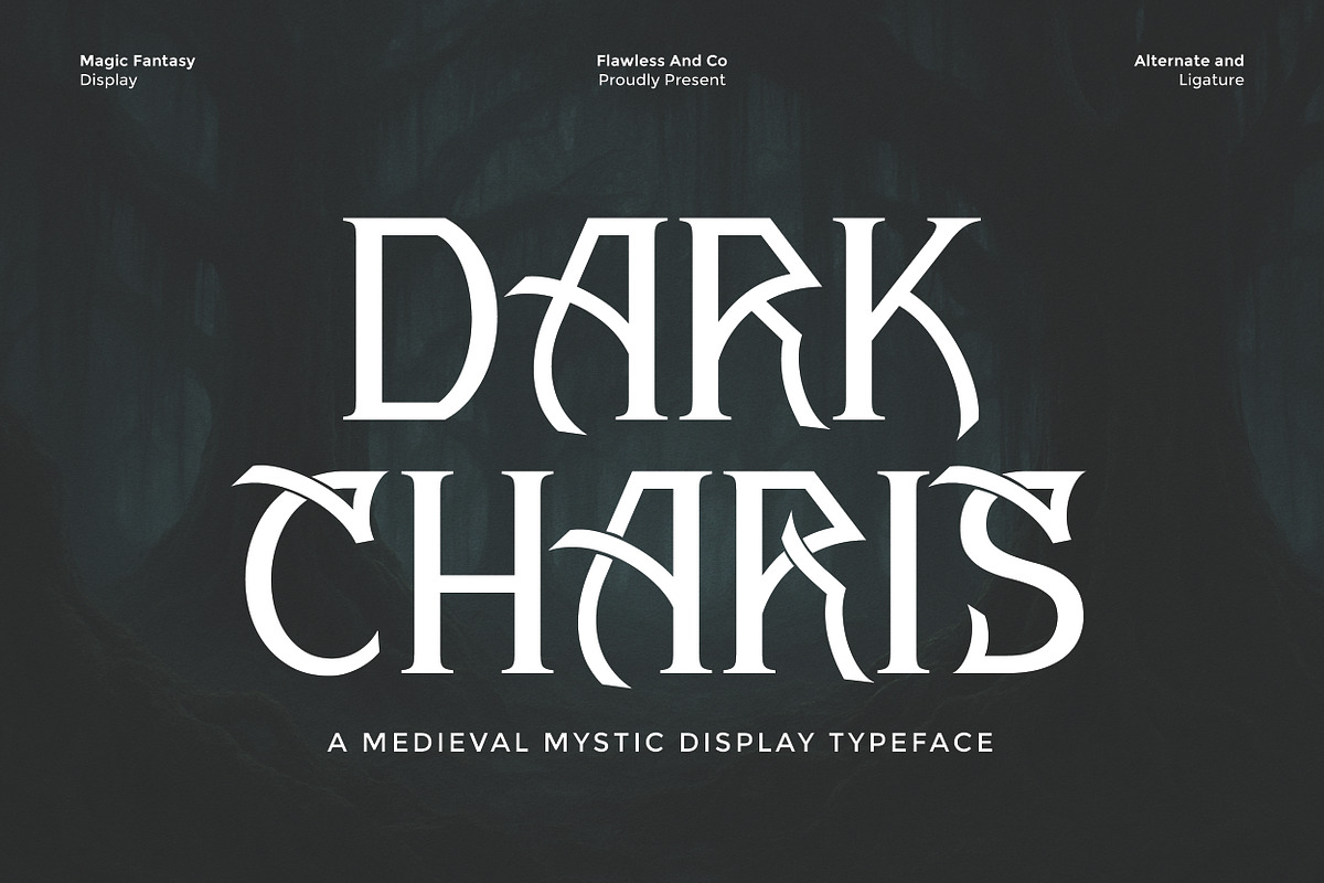 Darkcharis - Mystic Display Font, a Font by Flawless And Co (Photo 1 of 10)