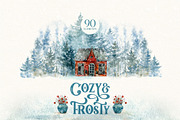 COZY&FROSTY Watercolor set, a Decorative Illustration by Lemaris (Thumbnail 1 of 6)