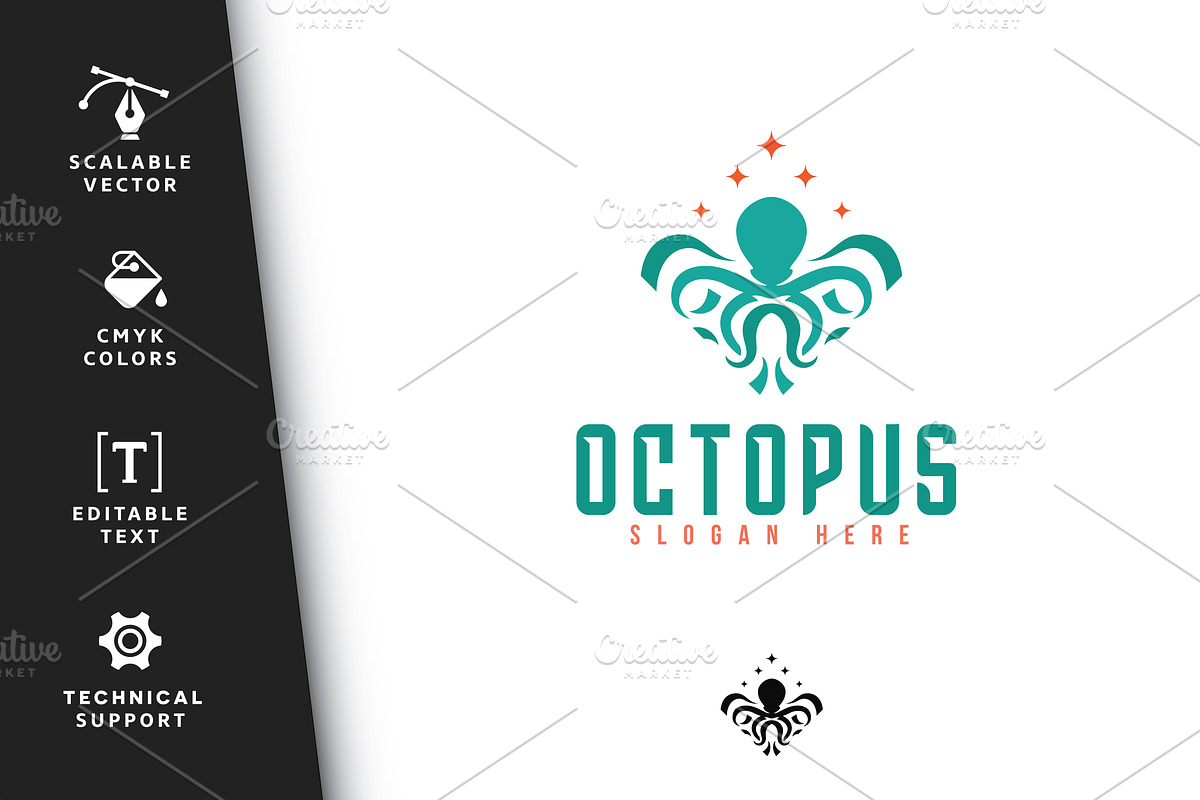 Octopus Logo, a Branding & Logo Template by Scredeck