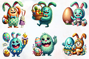 Easter Monster Sublimation Clipart, an Illustration by RobertsArt (Thumbnail 5 of 7)