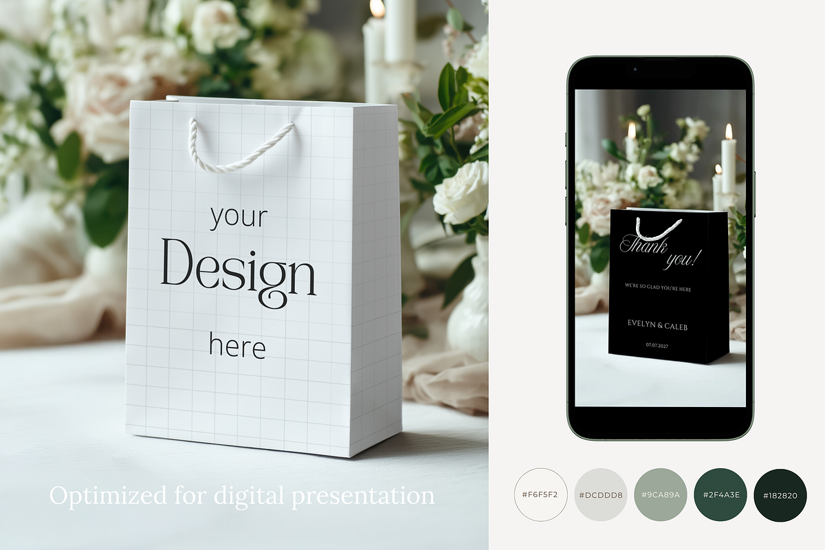 7x10 Paper Gift Bag Mockup, a Packaging Mockup by Serenefeeling (Photo 5 of 6)