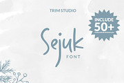 Sejuk - Sweet Happy Font, a Handwritten Font by TrimStudio (Thumbnail 1 of 10)