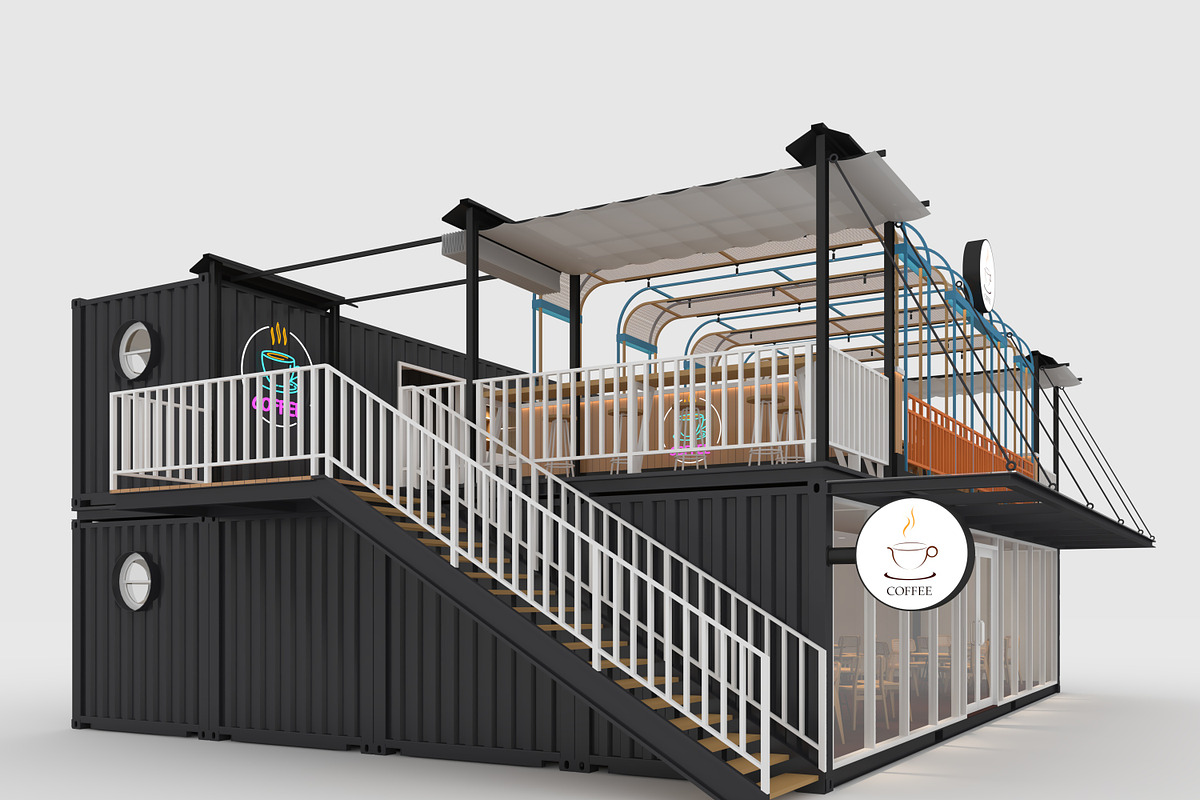 3D Model Container Cafe 16, an Architecture 3D Model by SR 3D Visual (Photo 7 of 20)