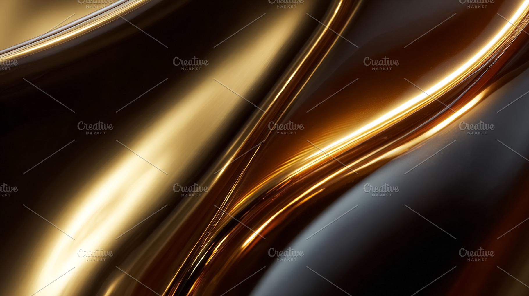 Molten gold liquid flowing smoothly, creating a luxurious abstra, a Photo by Studio ANNA