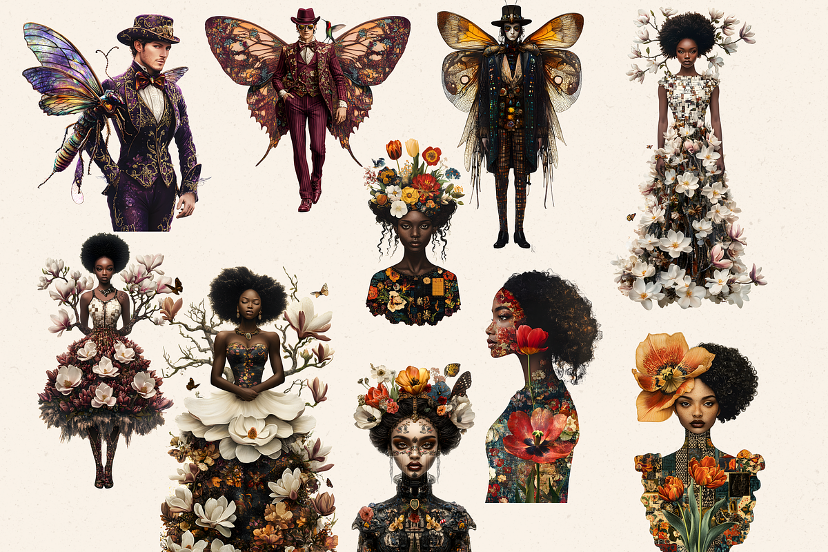 PECULIAR INSECT PEOPLE CLIPART PACK, a Person Illustration by Daring Digies (Photo 7 of 10)