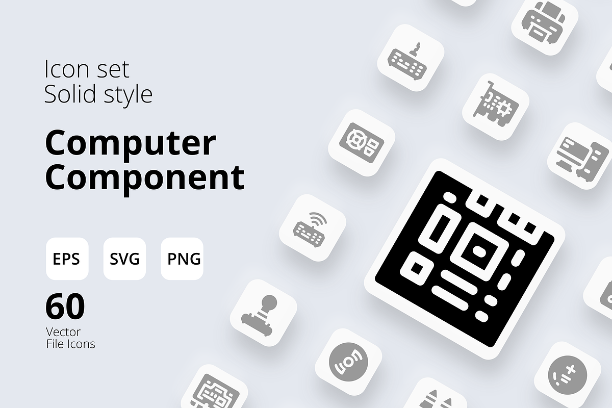 Computer Component Simple Solid Icon, a Solid Icon by TRDesignCreativeStud (Photo 1 of 4)