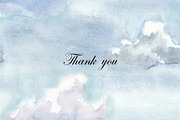 Watercolor Sky and Clouds. Patterns, a Decorative Illustration by Slastick (Thumbnail 8 of 8)