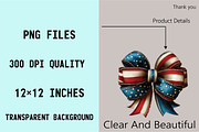 Patriotic USA Bow Clipart Bundle, an Illustration by SVGArt (Thumbnail 4 of 9)