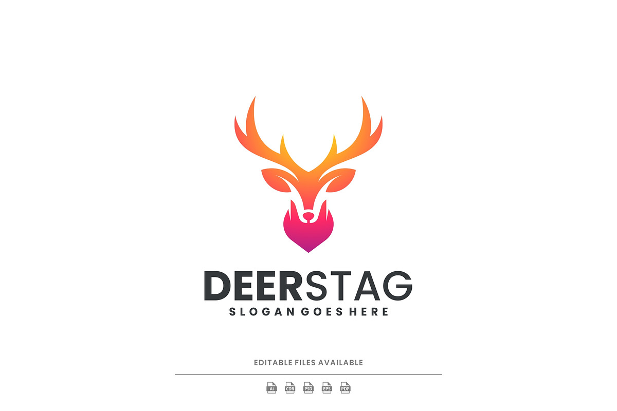 Modern Gradient Deer Stag Logo, a Branding & Logo Template by Artnivora.Std (Photo 1 of 4)