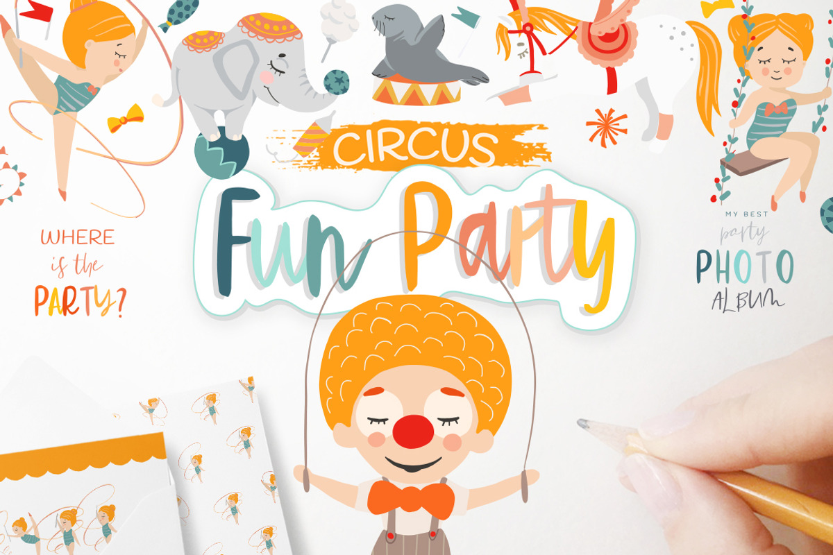 Circus. Fun party., an Illustration by Luba Vega (Photo 1 of 7)