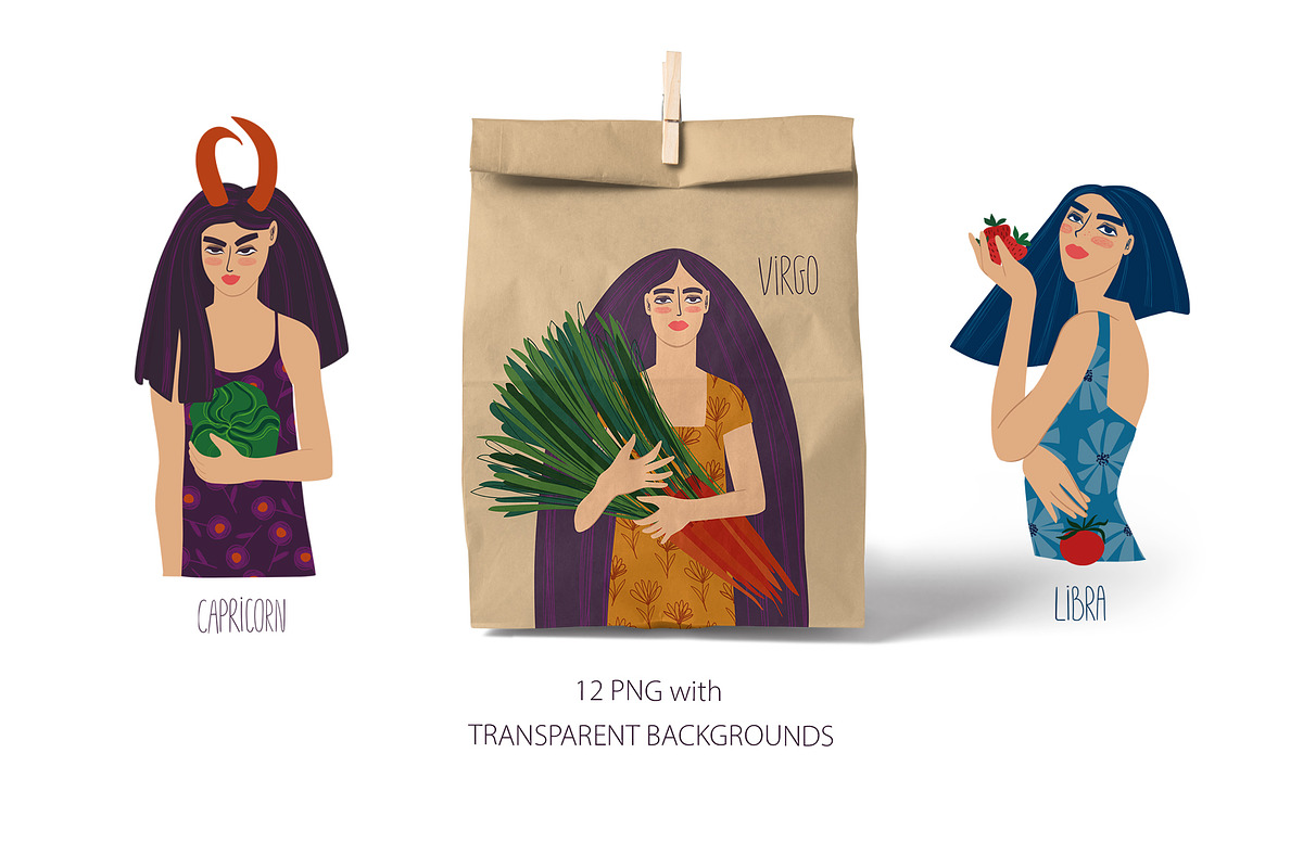 Weird Zodiac Girls, a Person Illustration by Annakniaz (Photo 7 of 9)