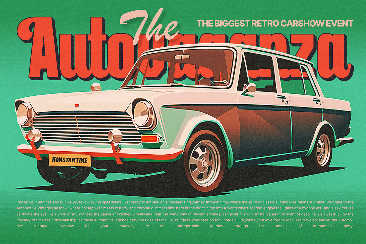 Quinbuilt - Retro Script Fonts, a Script Font by Konstantine Studio (Photo 3 of 8)
