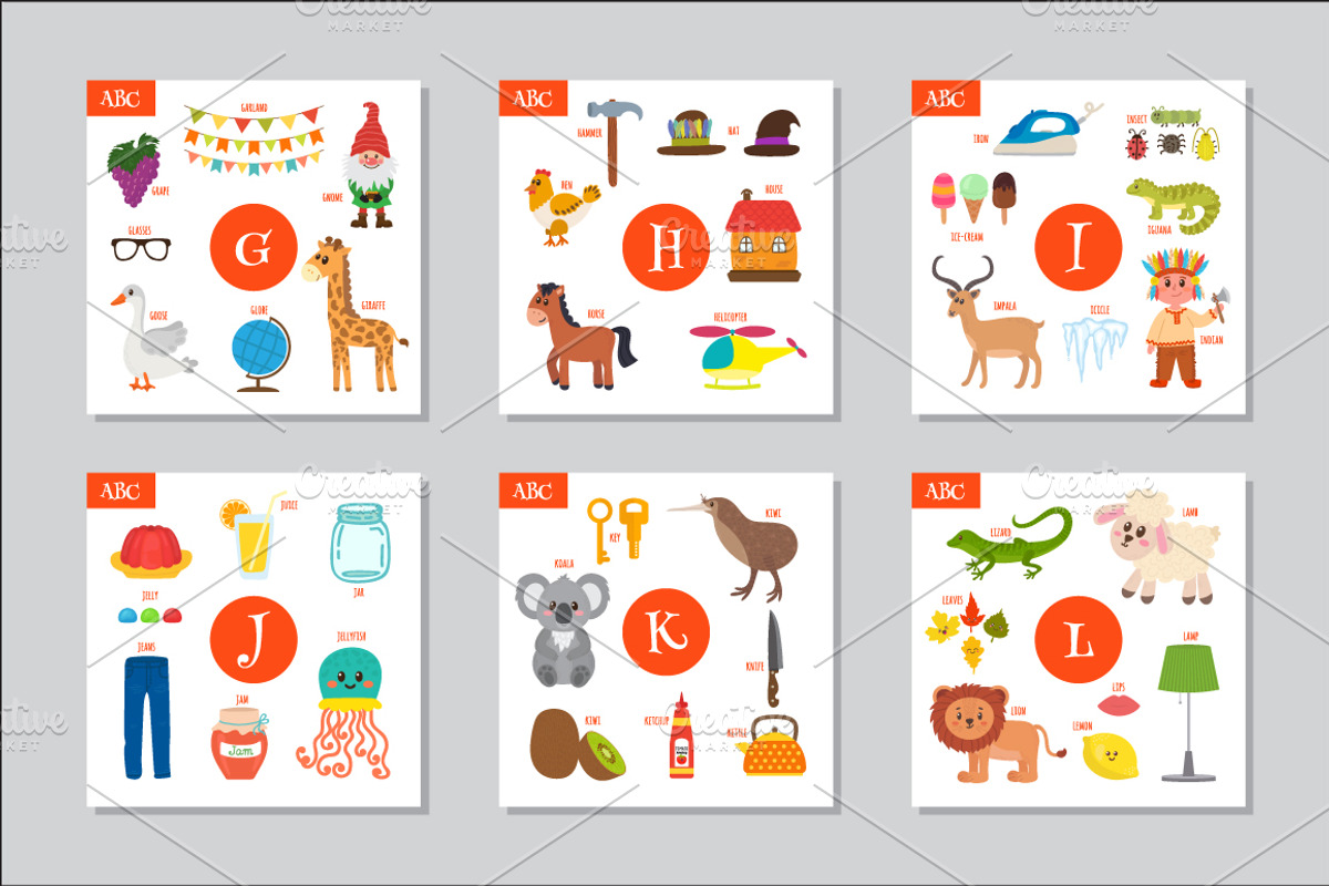 ABC Cute animals alphabet, a Graphic by Helen Sko (Photo 3 of 6)