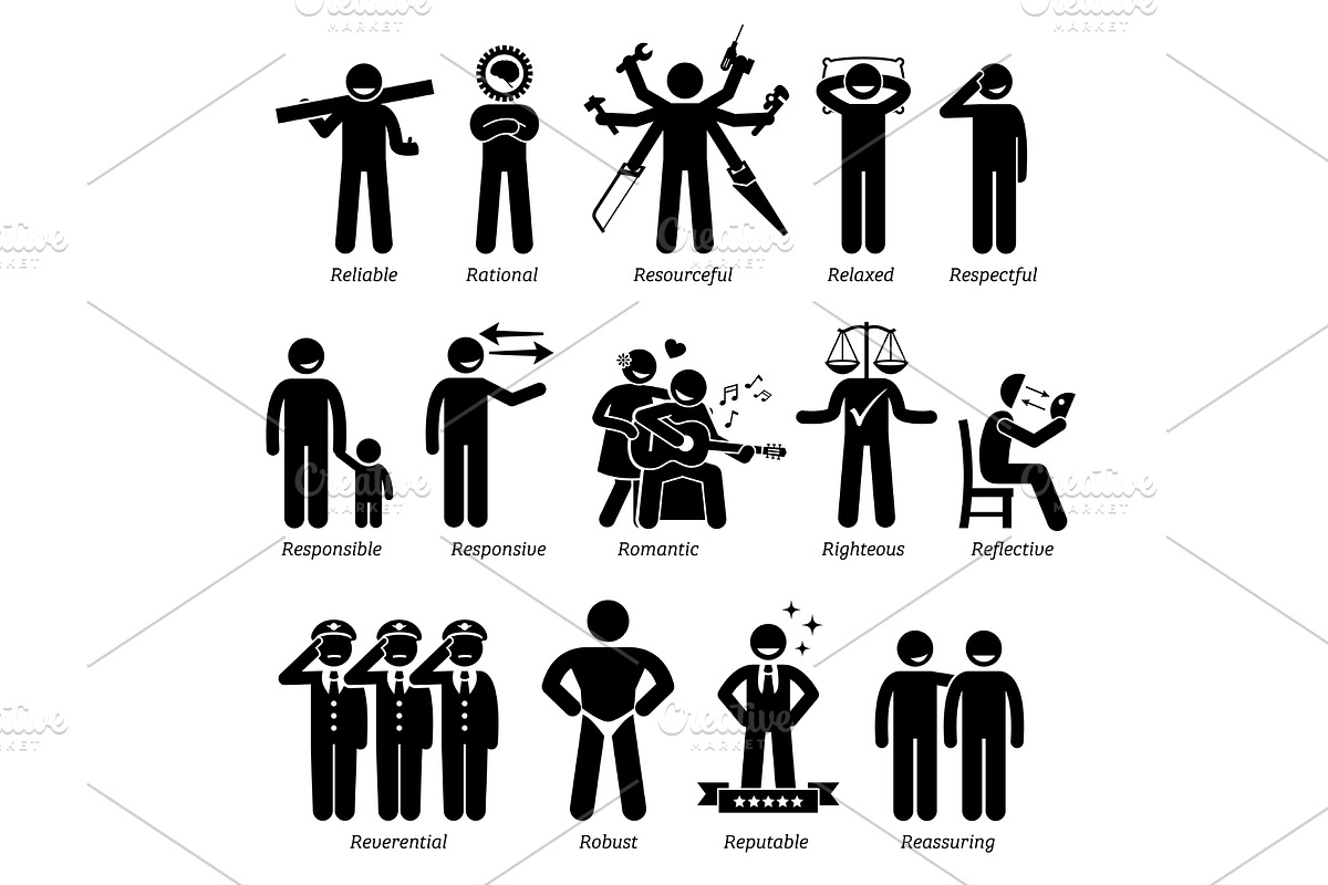 Positive Personality Character Trait, an Icon by Leremy Stick Figures