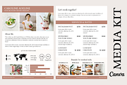 2 Page Beige & Brown Media Kit Canva, a Social Media Template by Daily Creative (Thumbnail 1 of 4)