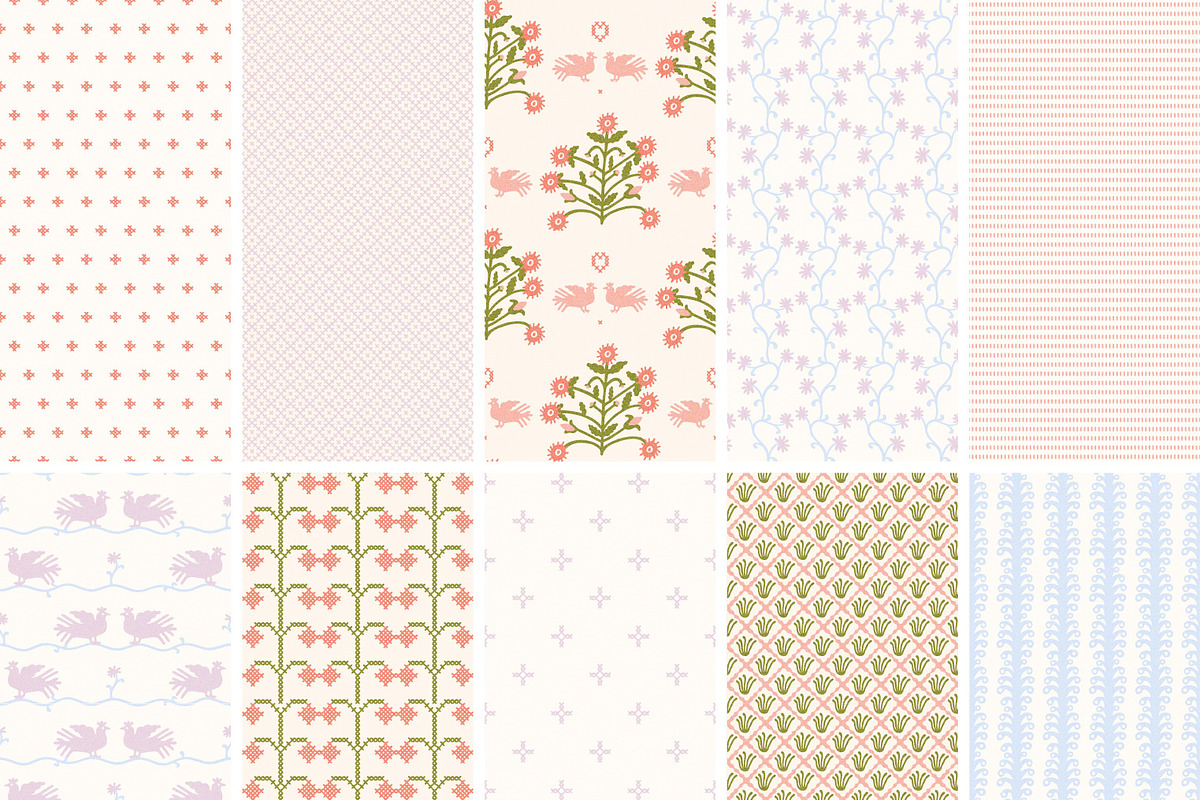 Folk Embroidery. Seamless Patterns, a Pattern Graphic by oxygen_8 (Photo 12 of 12)