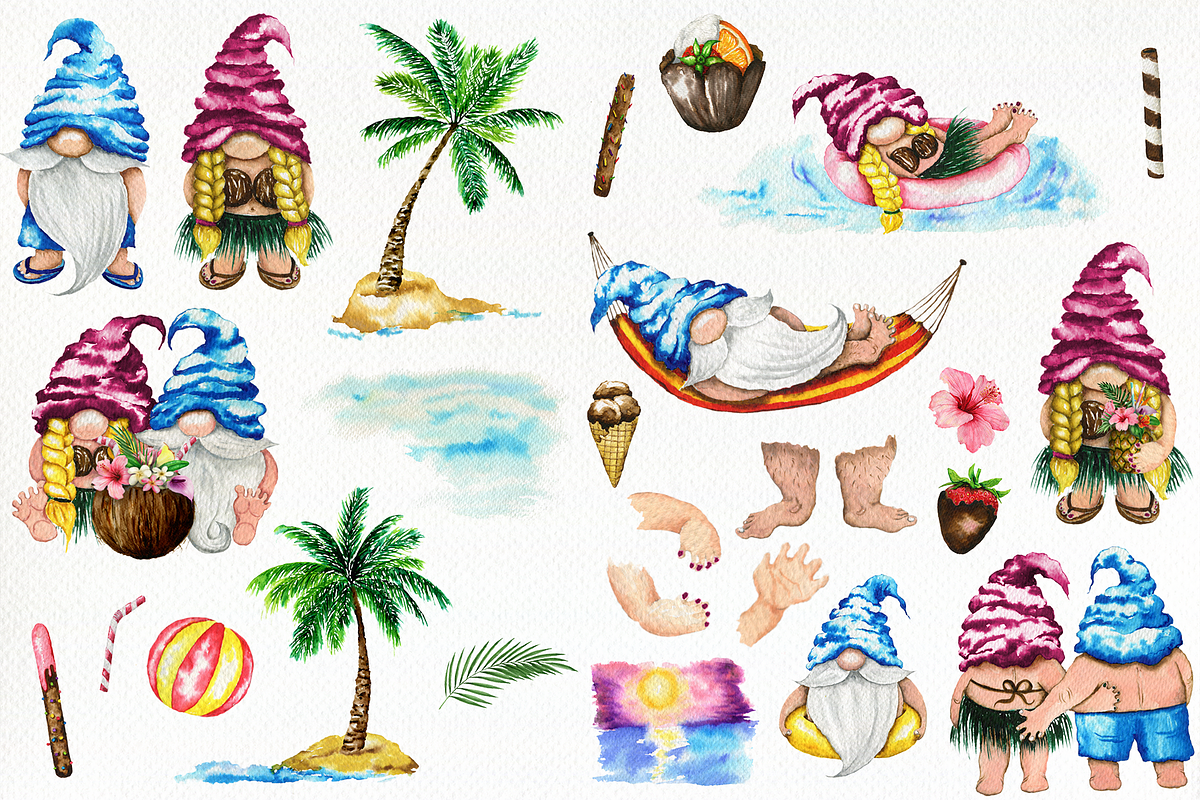 Gnomes Of Summer Illustration, an Illustration by DioFlow (Photo 2 of 2)