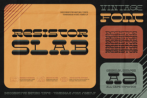 Resistor Slab Font, a Slab Serif Font by Gleb Guralnyk