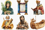 Watercolor Christian Figures Clipart, an Illustration by Canvas Craft (Thumbnail 2 of 7)