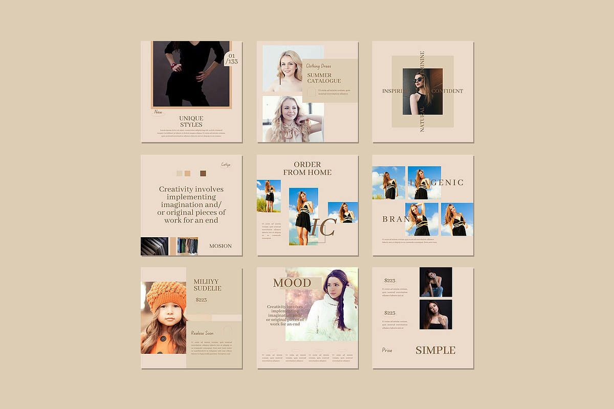 Bundle Minimalist IG | Canva & PSD, a Social Media Template by Azruca