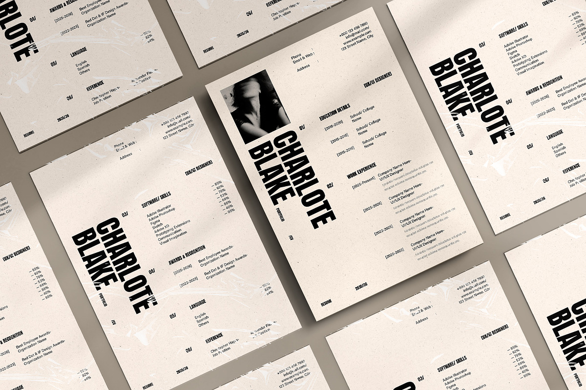 Professional CV, Resume Template, a Resume Template by DesignCrest (Photo 2 of 9)