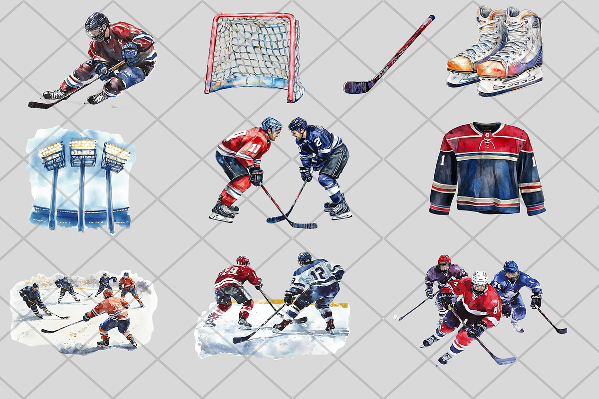 Hockey PNG Bundle, an Illustration by Delta Designs (Photo 4 of 7)