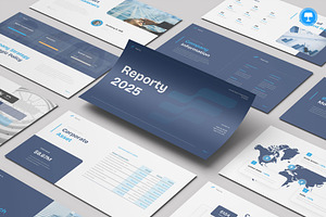 Annual Report Keynote, a Presentation Template by Pixslides