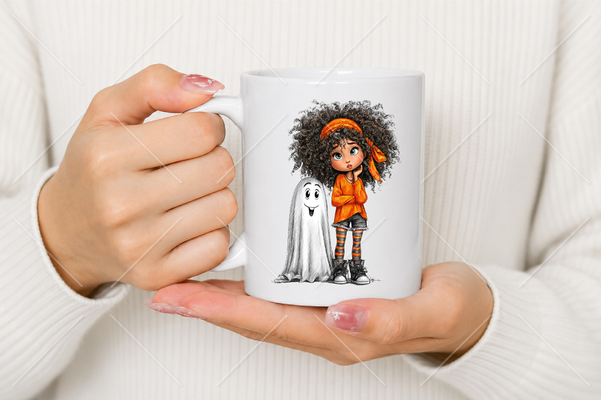 Whimsical Halloween Girl Ghost PNG, a Seasonal Illustration by Canvas Craft (Photo 9 of 10)