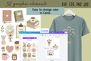 Cozy Neutral Vector Clipart Pack, an Object Illustration by NataKa (Thumbnail 3 of 4)