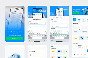 Scanee Document Scanner App Mobile, an UI Kit Template by Lumina_ui_ux202