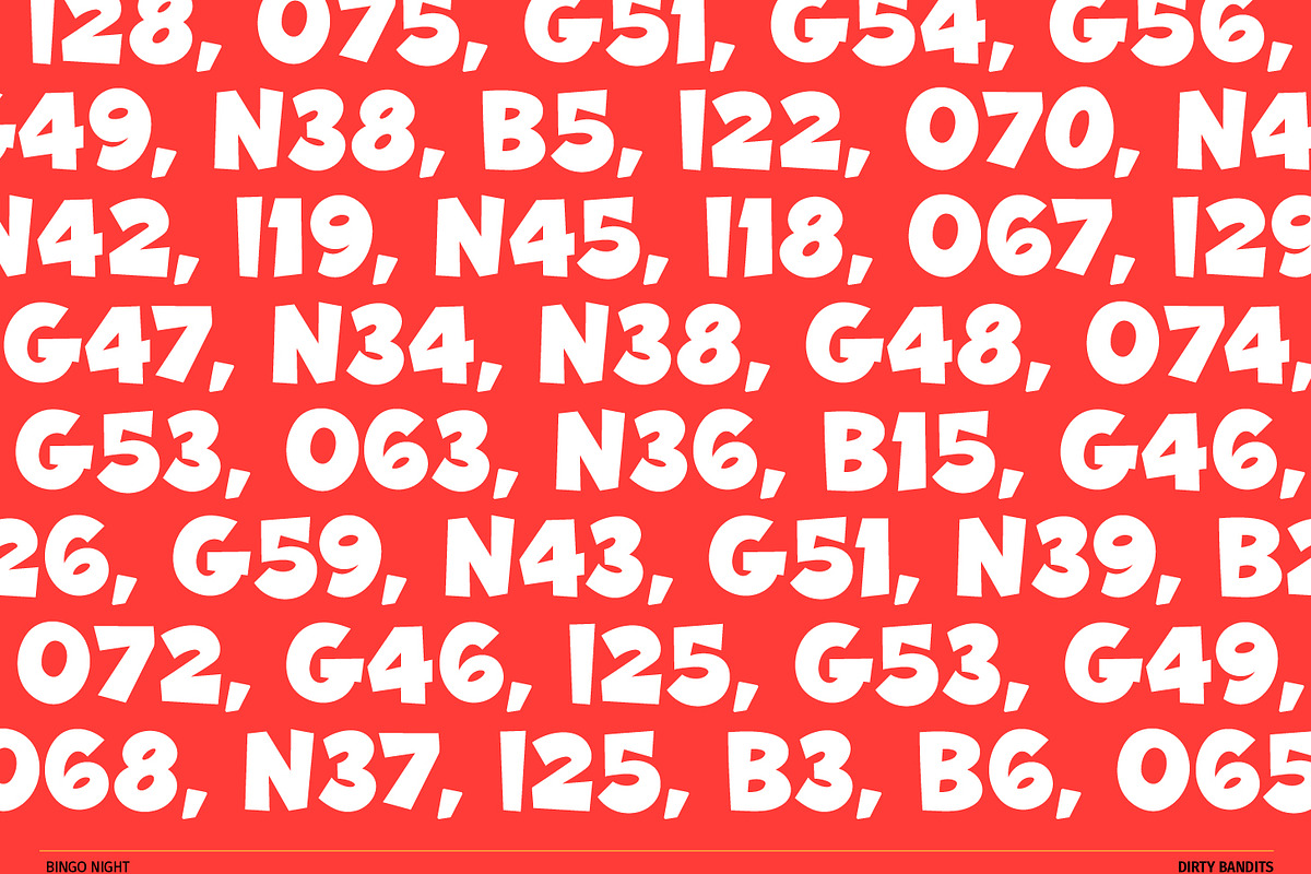 Bingo Night, a Sans Serif Font by Dirty Bandits Type (Photo 5 of 10)