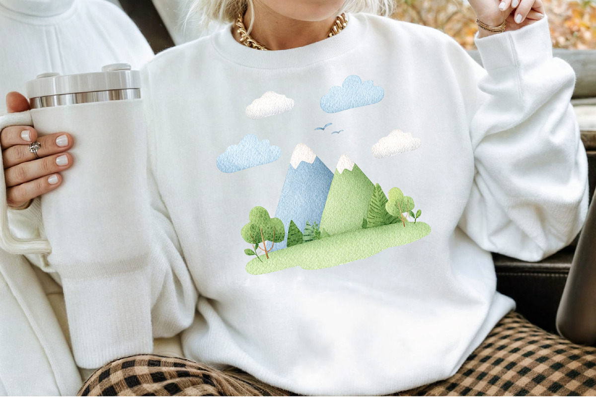 Mountain Landscape Watercolor Clipar, an Illustration by Sublimation Artist (Photo 4 of 6)