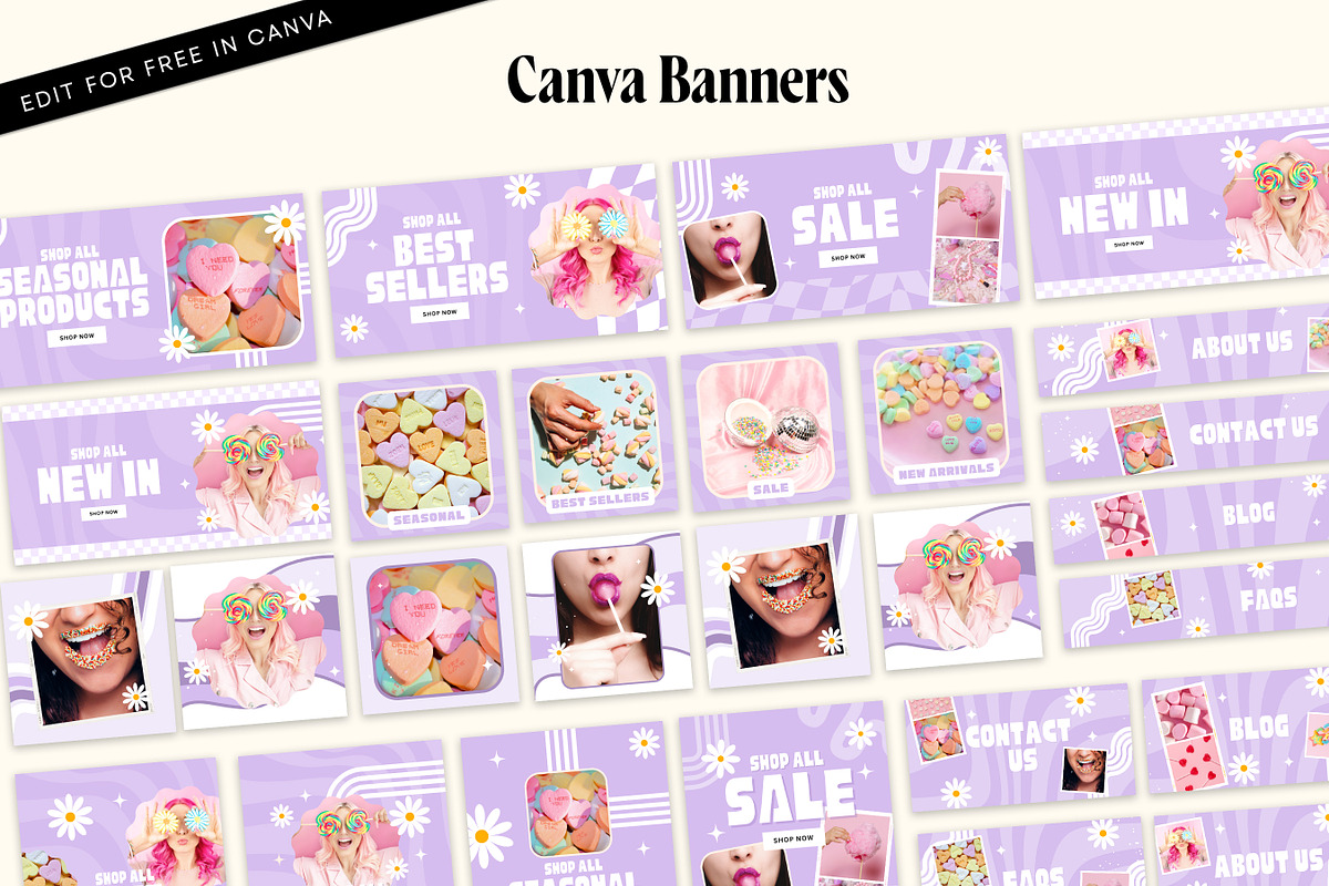 Purple Retro Shopify Theme Bundle, a Shopify Template by Template Twist Shop (Photo 7 of 9)