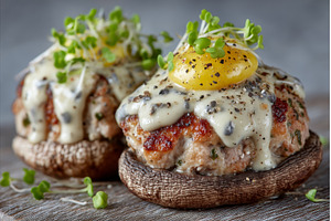 A close-up of baked champignons, a Food & Drink Photo by ZinetroN
