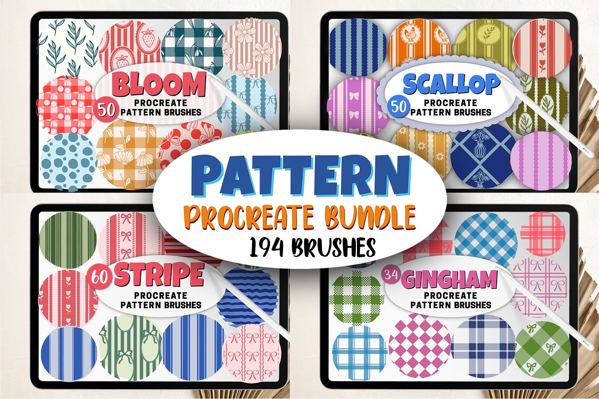 Pattern Procreate Brushes Bundle, a Brush Add-On by Brush Lab (Photo 1 of 10)