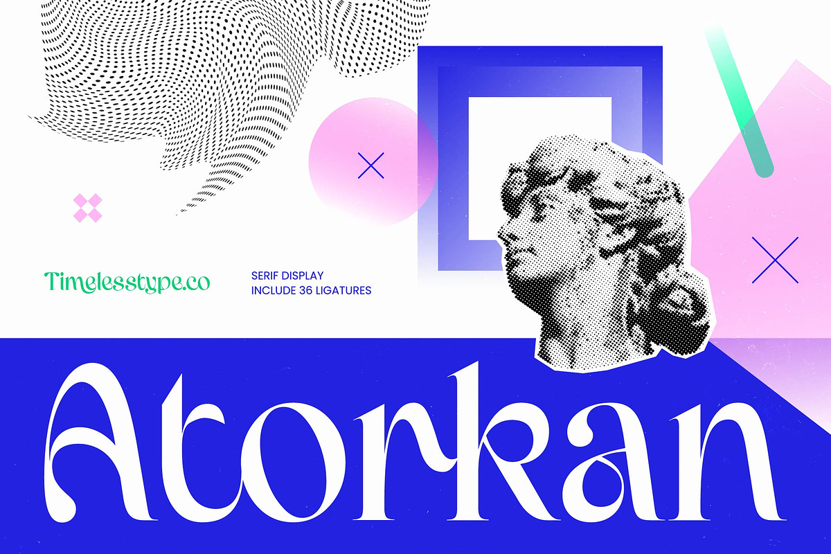 Atorkan Serif Display Font, a Serif Font by timelesstype.co (Photo 1 of 10)