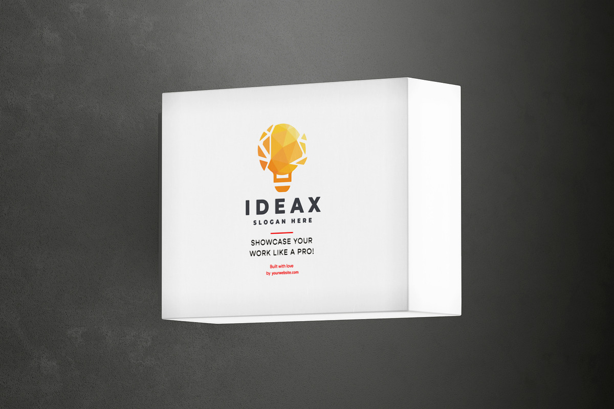 Ideax Polygonal Lightbulb Logo, a Branding & Logo Template by Design_Planet (Photo 2 of 2)