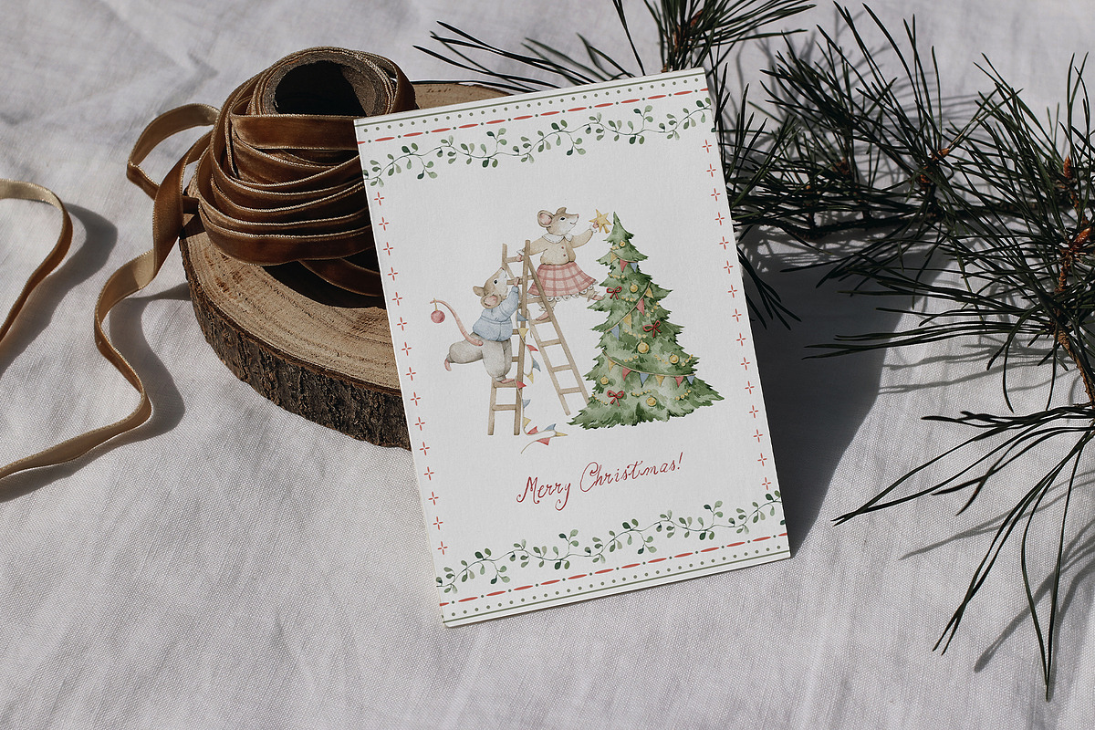 Christmas Stories Watercolor Animals, a Seasonal Illustration by Kreker Kate (Photo 9 of 12)