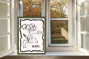 Aquarius Zodiac Wall Print Flower, a Decorative Illustration by MariaScaroniAtelier (Thumbnail 3 of 4)