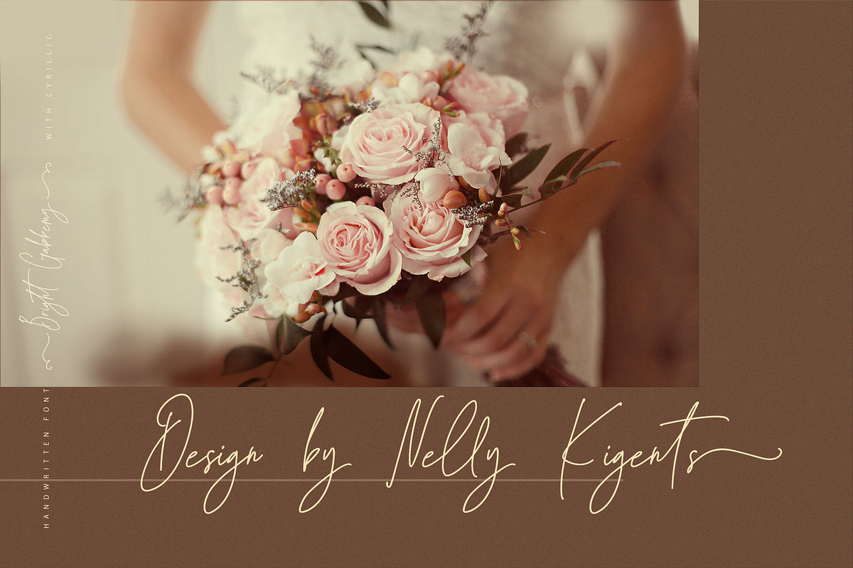 Bright Gabbemy Cyrillic Greek Font, a Script Font by IraDvilyuk (Photo 10 of 15)