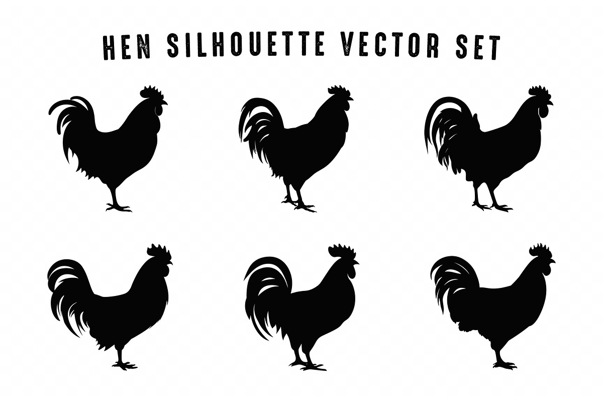 Hen Silhouette Vector art, an Animal Illustration by Gfx Expert Team (Photo 3 of 3)