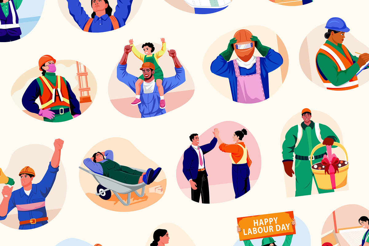 Animated Labor Day Art
