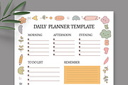 Cute Illustrated Daily Planner, a Stationery Template by ContestDesign (Thumbnail 2 of 3)