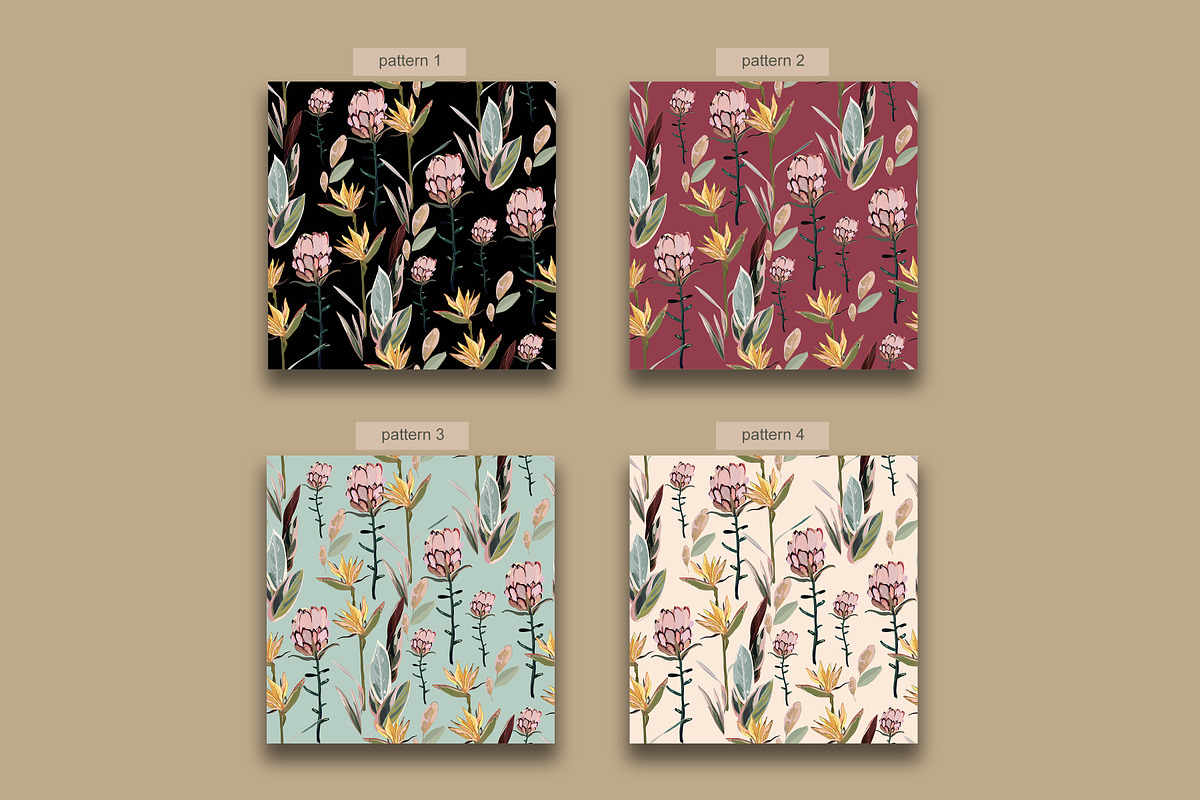 Tropical vector seamless set, a Pattern Graphic by PatternsBlooming (Photo 2 of 5)